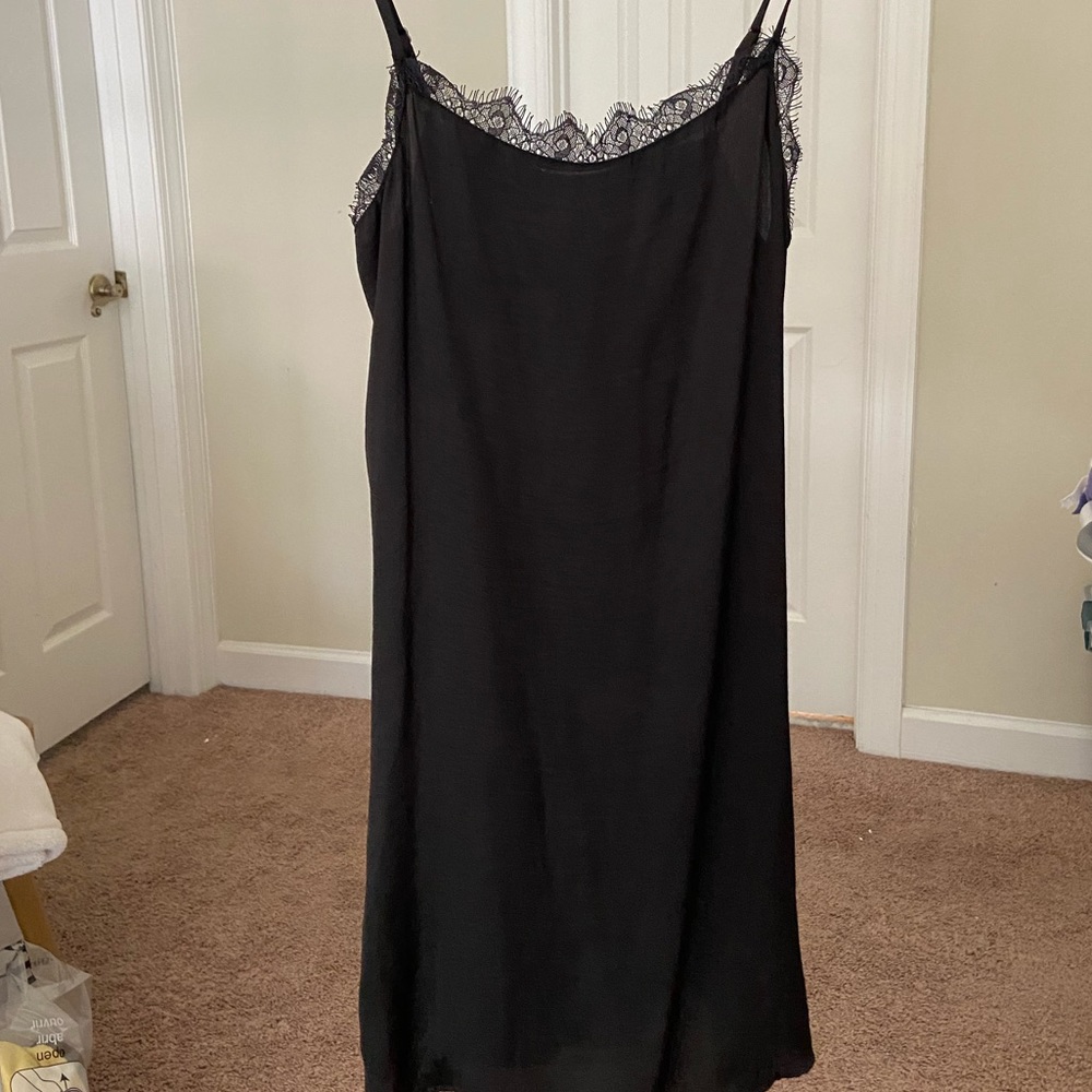 Black slip dress